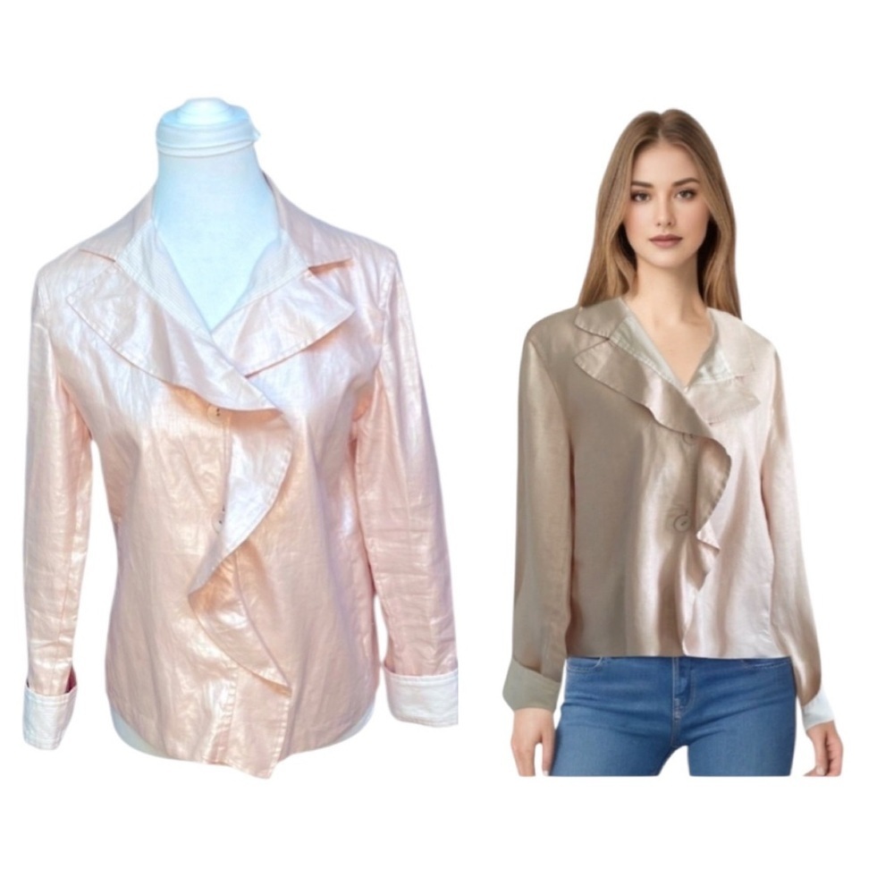 Chico’s Ruffled Linen Jacket